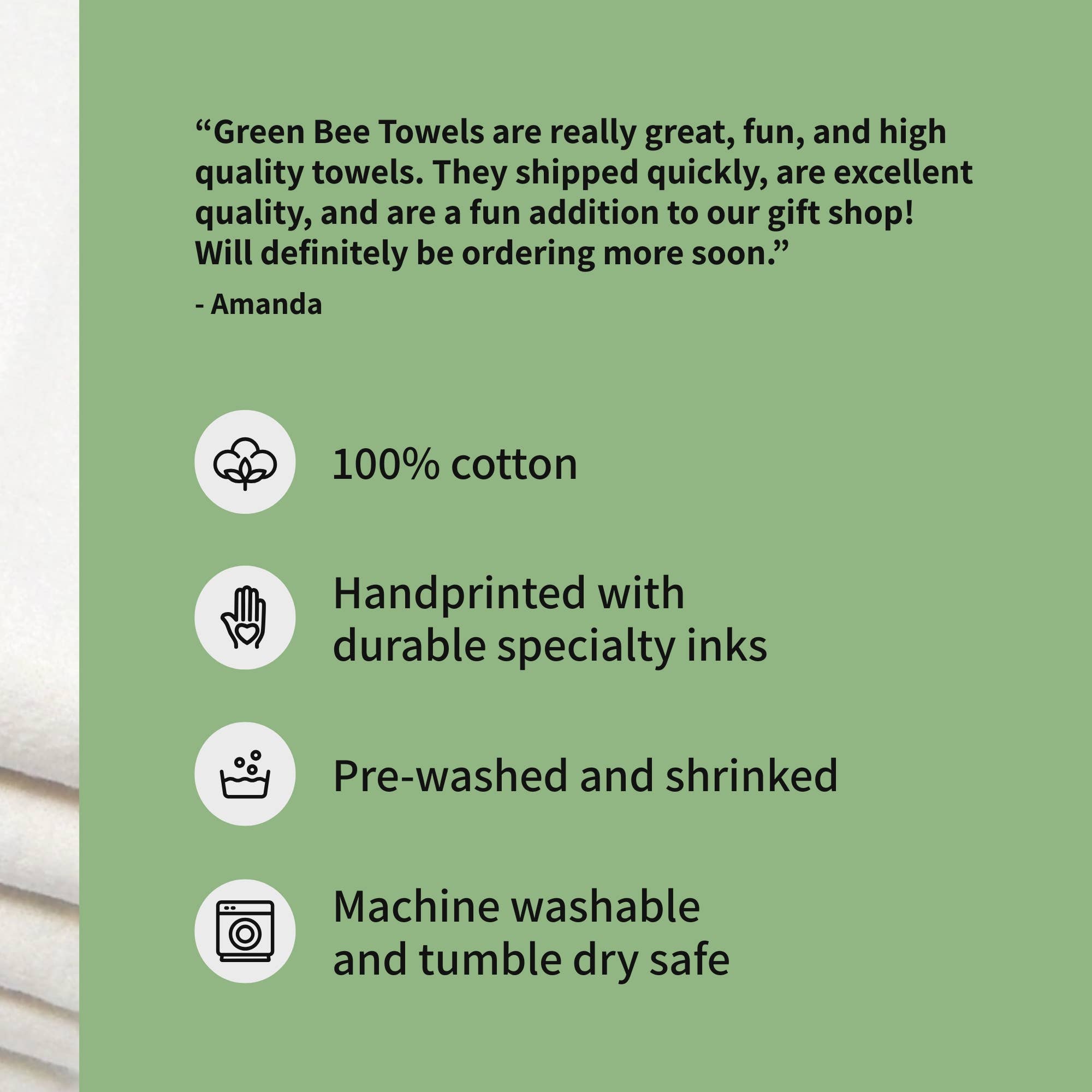 Green Bee Tea Towels - Wholesale Tea Towel - Cow Skull Kitchen Towel  | Tea Towels | Texas Dish Towels1