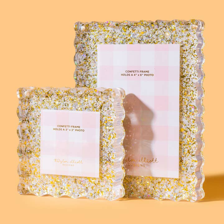 Taylor Elliott Designs - Wholesale Picture Frame - Acrylic Picture Frame - Small - Pearl Confetti1