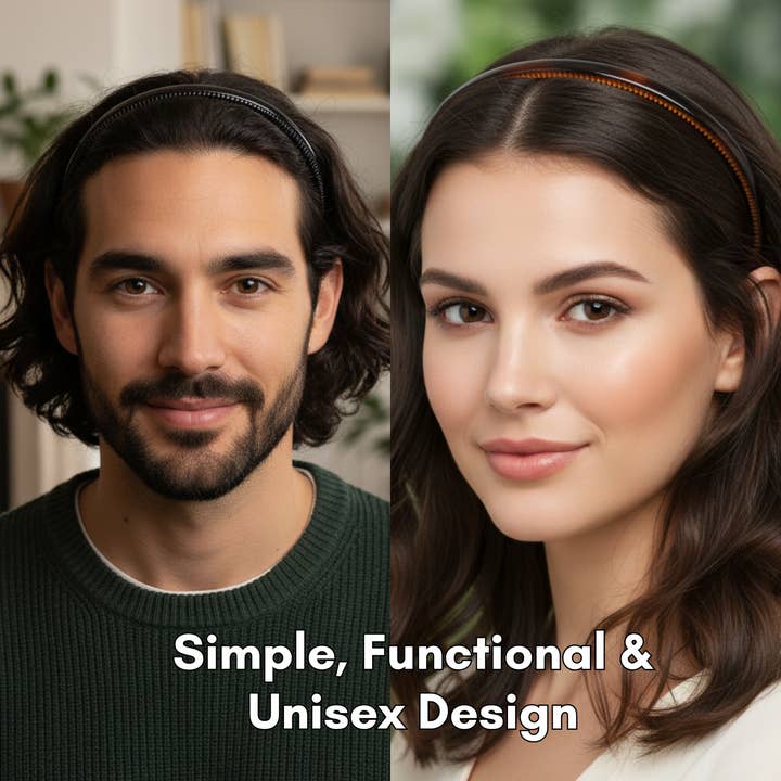 Parcelona - Wholesale Fashion Headband - Women's - Parcelona French Yoga Headband Inner Grip Teeth Hairband for Women & Men Unisex16