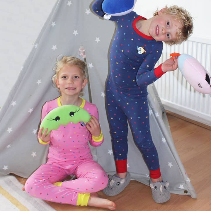 Moon Rascals - Venta al por mayor Conjunto de pijama - Niños - Set de pijama infantil con temática espacial de Star, color rosa caramelo