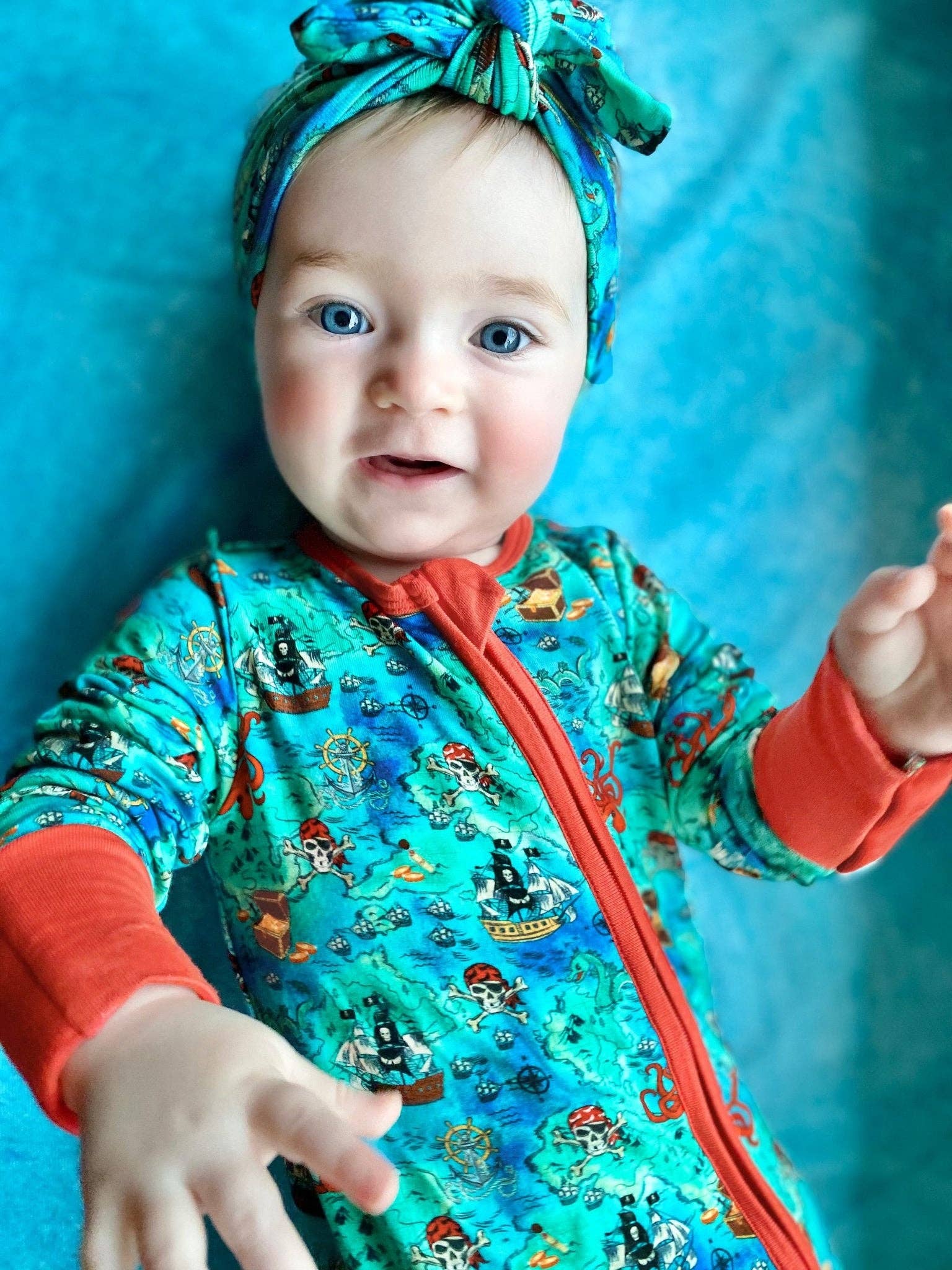 Free Birdees - Wholesale Hair Bow - Baby - Pirate High Seas Treasure Map Hair Bow1