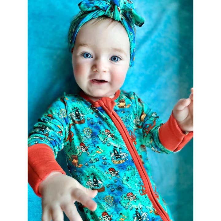 Free Birdees - Wholesale Hair Bow - Baby - Pirate High Seas Treasure Map Hair Bow1