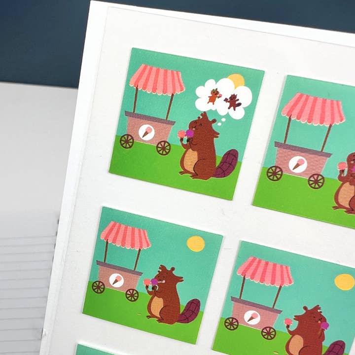 Four Bears Sticker Club - Vente Autocollant - Enfant et bébé - Flipbook de crème glacée2