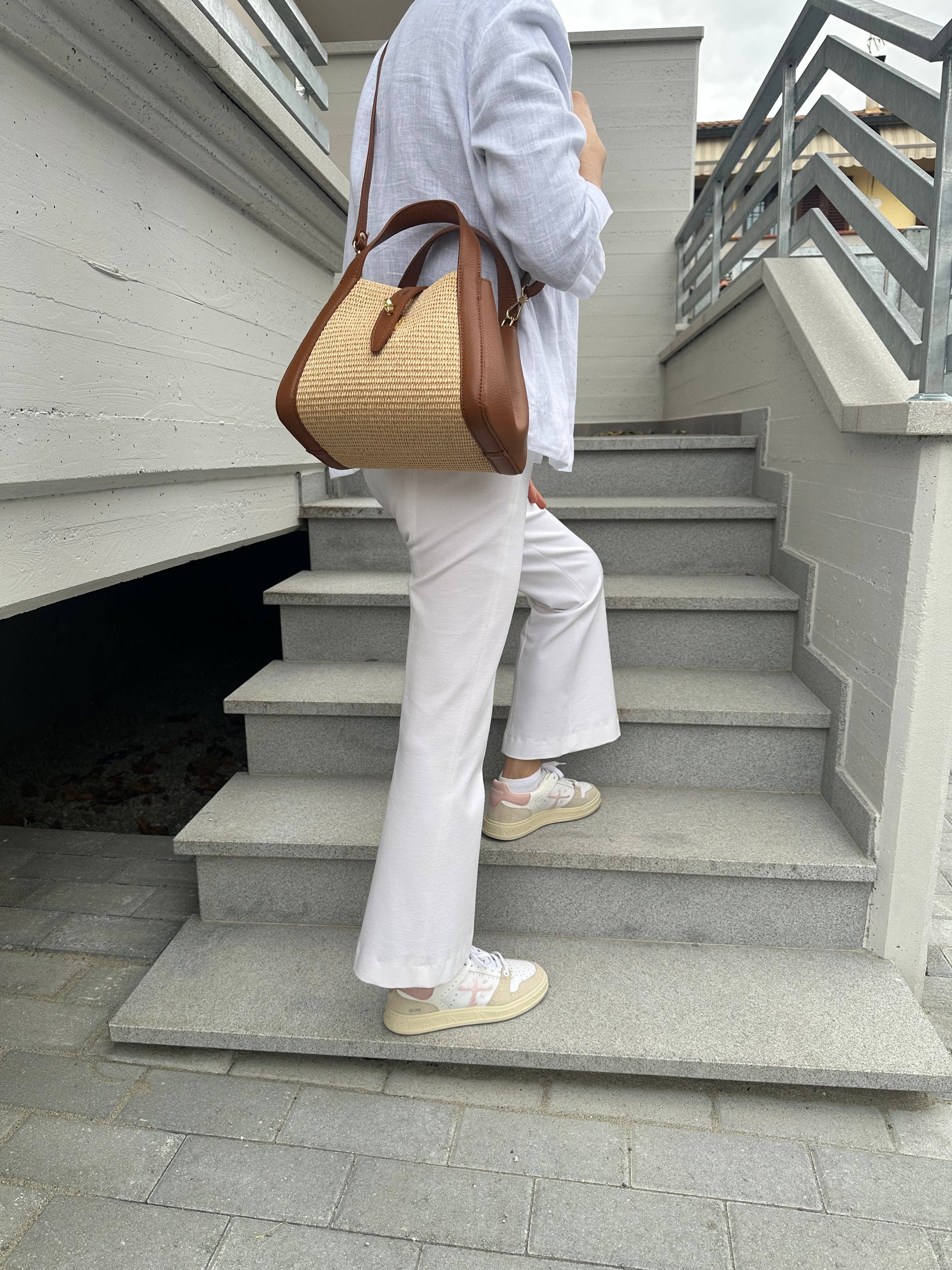 Zhade - Wholesale Top Handle Bag - Women's - ARUBA - raffia and leather12