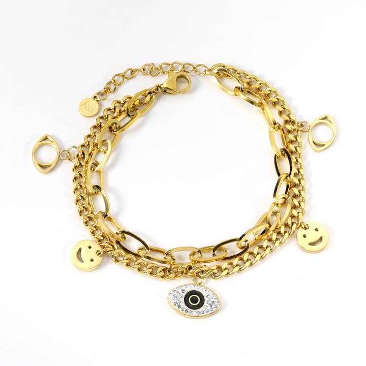 Eye of Tanit Charm Bracelet for wholesale by AULALA IBIZA