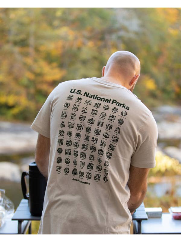 The Landmark Project – wholesale Screen printed t-shirt – unisex – U.S. National Parks Unisex Short Sleeve Pocket Tee4