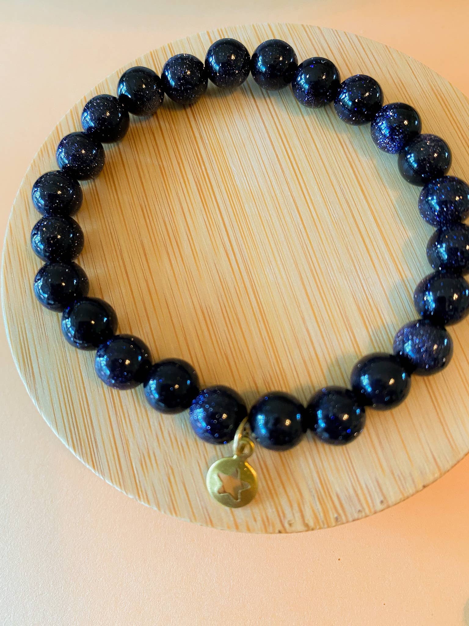 Santore Jewelry Company - Wholesale Beaded Bracelet - Blue Sandstone Mala Bracelet1