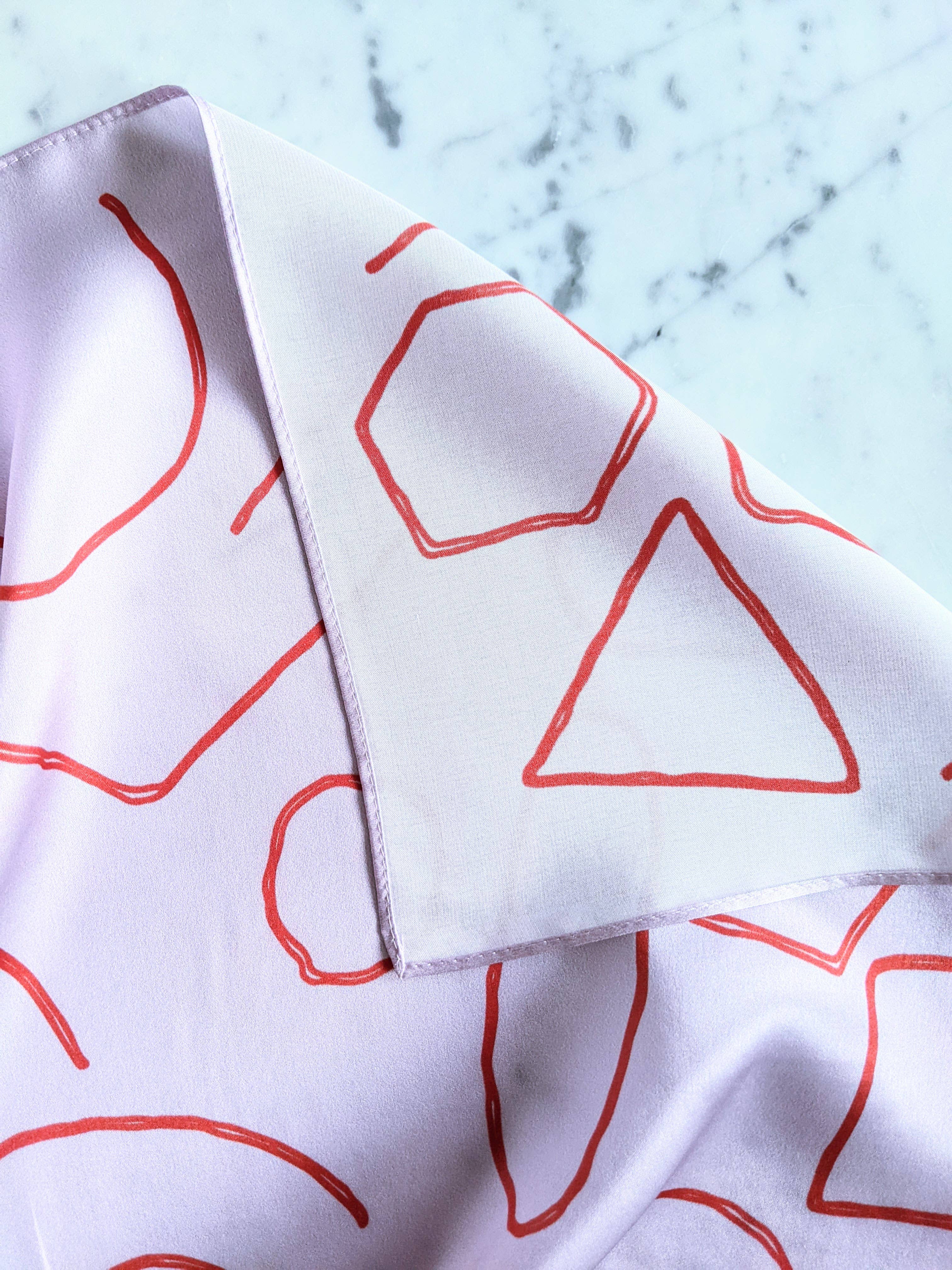 Madeleine Sywulak US - Wholesale Scarf - Women's - 100% Silk Scarf - Lavender & Poppy4