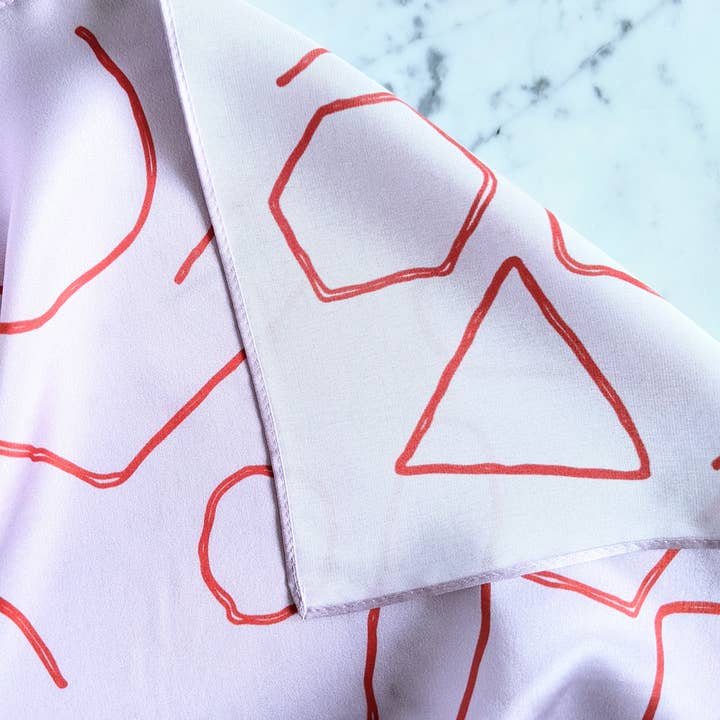 Madeleine Sywulak US - Wholesale Scarf - Women's - 100% Silk Scarf - Lavender & Poppy4