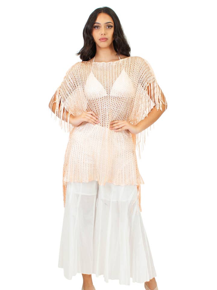 CHJ-4-210 Top i lys fersken for engroshandel hos Lazy Daisy