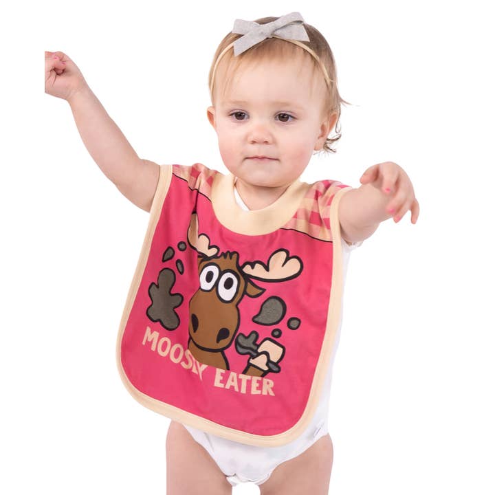 Lazy One - Wholesale Bib - Baby - Moosey Eater Girl Infant Bib2