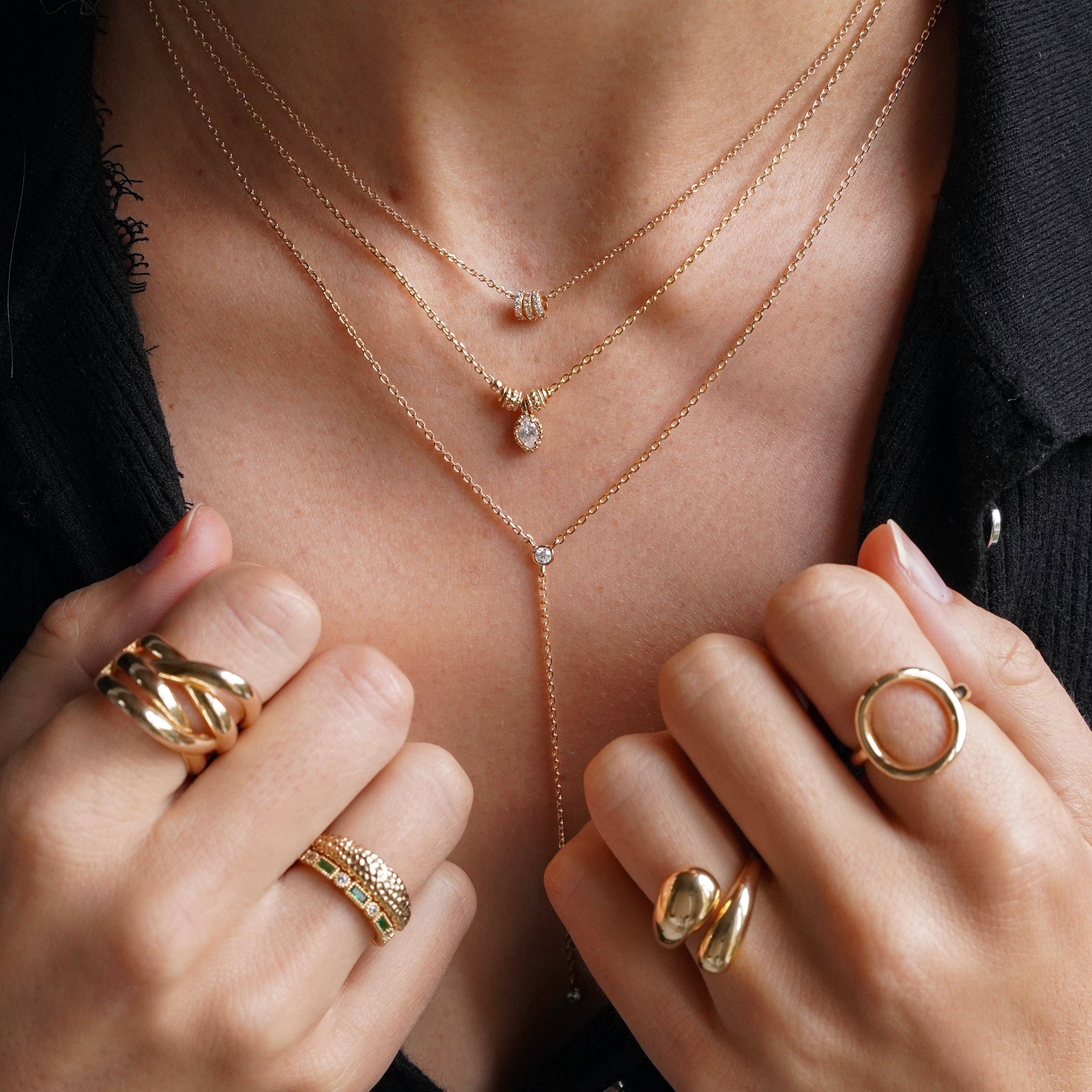 Meora Paris - Wholesale Pendant/Charm Necklace - Éléna necklace gold-plated 18k3