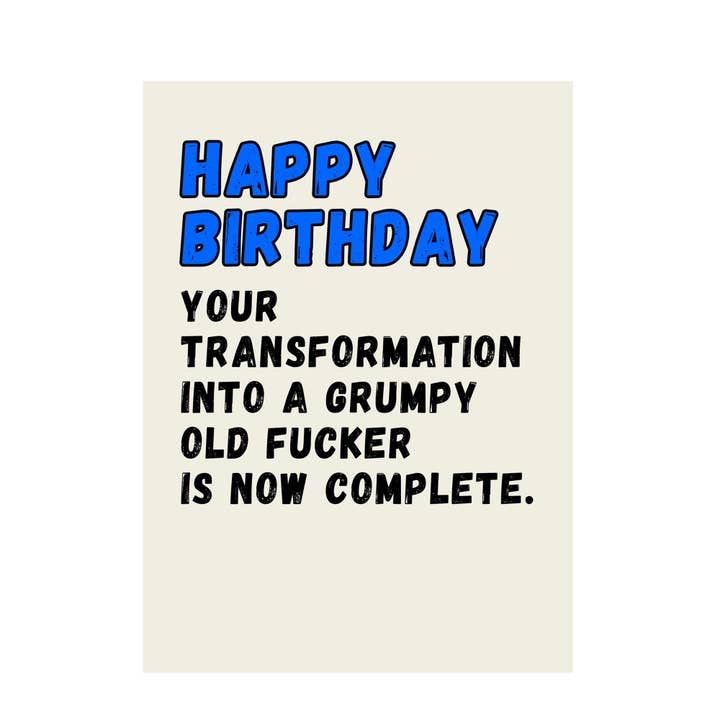 Go La La – wholesale Birthday card – Grumpy Old Fucker? - funny birthday card 1