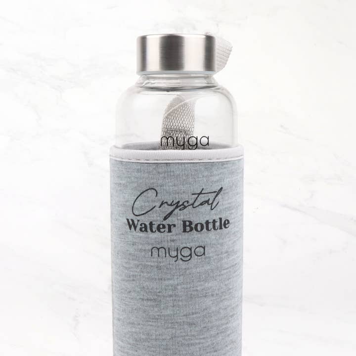 Myga Eco - Wholesale Water Bottle - Clear Quartz Crystal Glass Water Bottle
