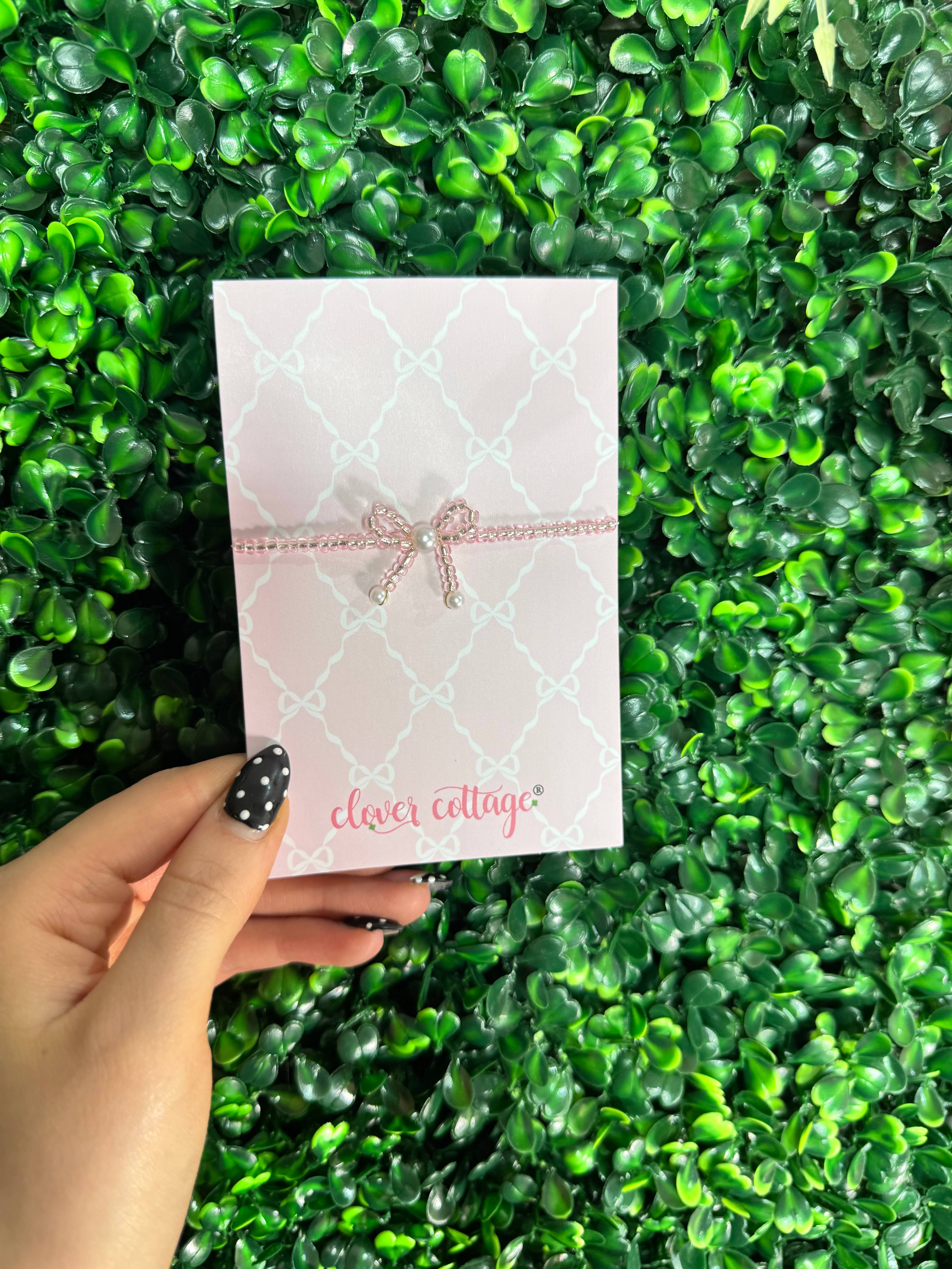 Clover Cottage - Vente Bracelet de perles – enfant - Bracelet Nœud Coquette7