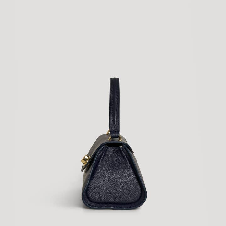 Prestige Milano - Wholesale Tote Bag - Women's - Borsa Florence in pelle Togo blu navy2