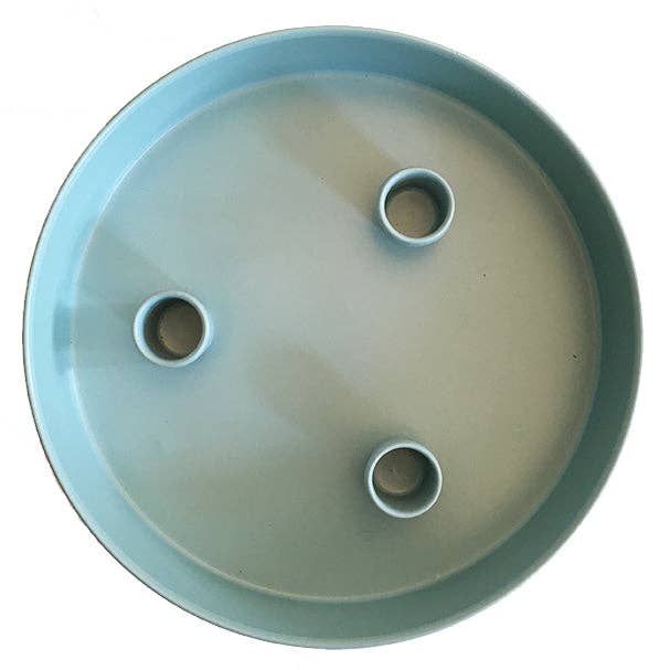 BRITISH COLOUR STANDARD – wholesale Candle holder – Metal Candle Platter Small - Sky Blue3