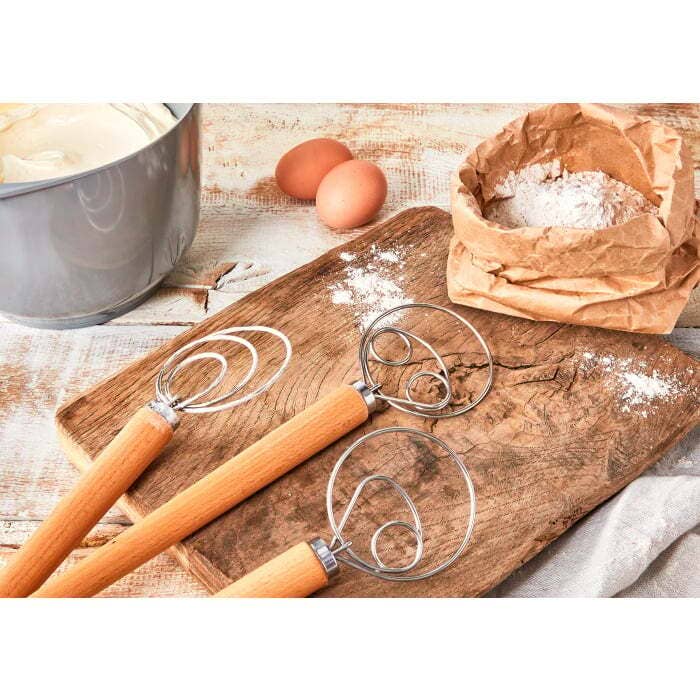 Wood handle Birkmann Laib & Seele Dough Whisk for wholesale on Faire1