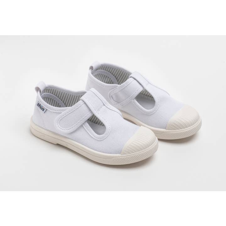 Chus - Wholesale Lifestyle Sneakers - Kids - Chus Chris Velcro T-Strap Sneakers - White