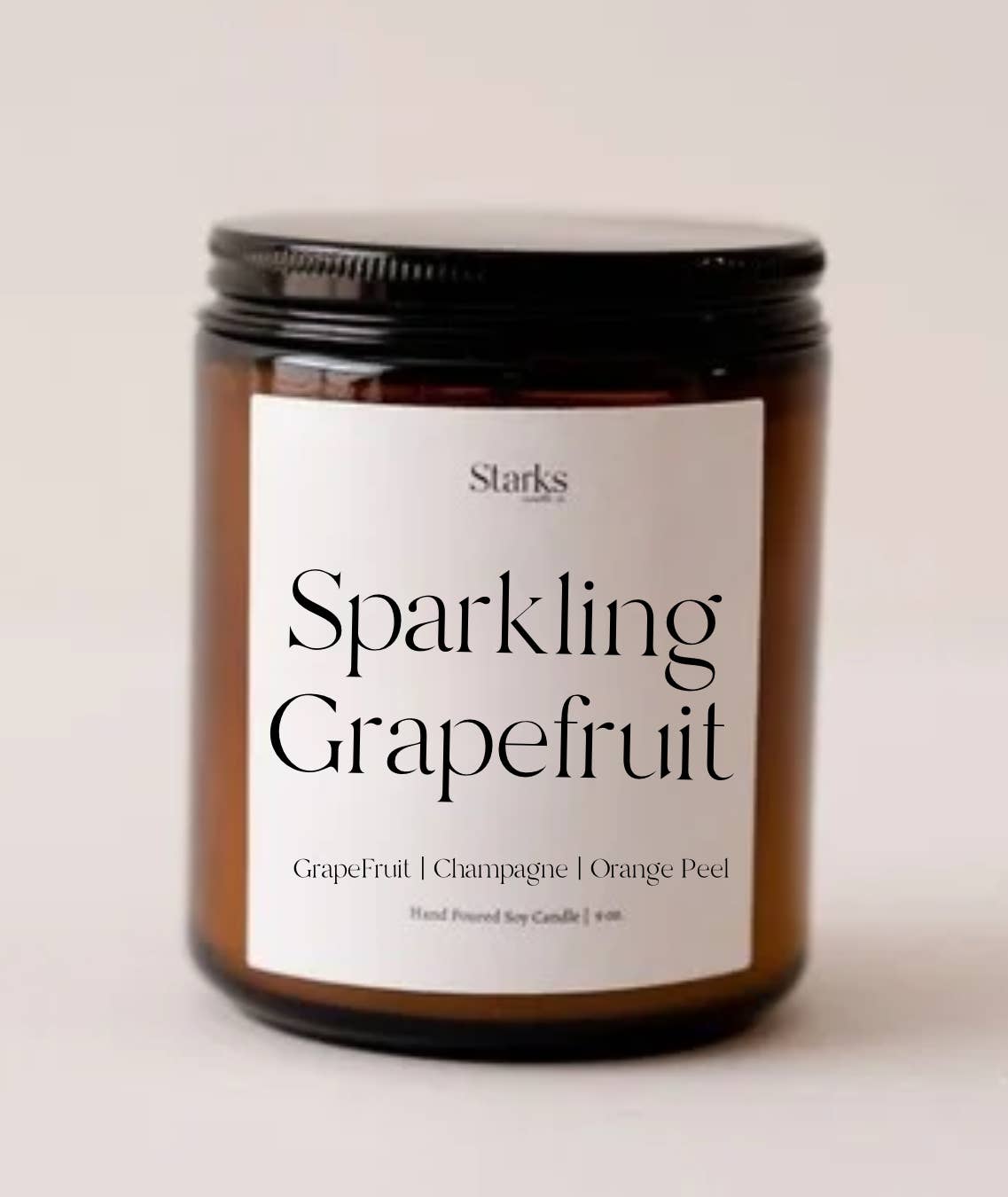 Starks candle co. - Wholesale Jar/Filled Candle - Sparkling Grapefruit 9 oz Amber candle