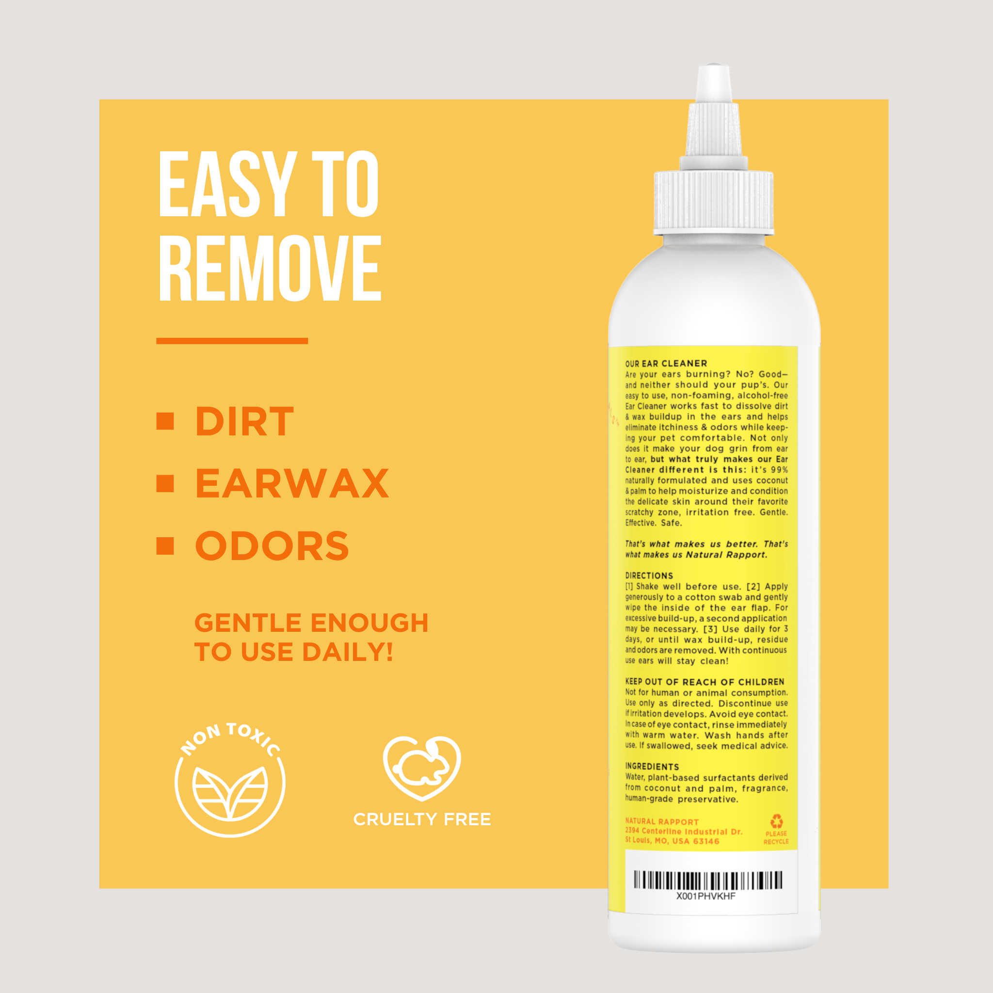 Natural Rapport - Wholesale Pet cleaning supplies - The Only Ear Cleaner Dogs Need4