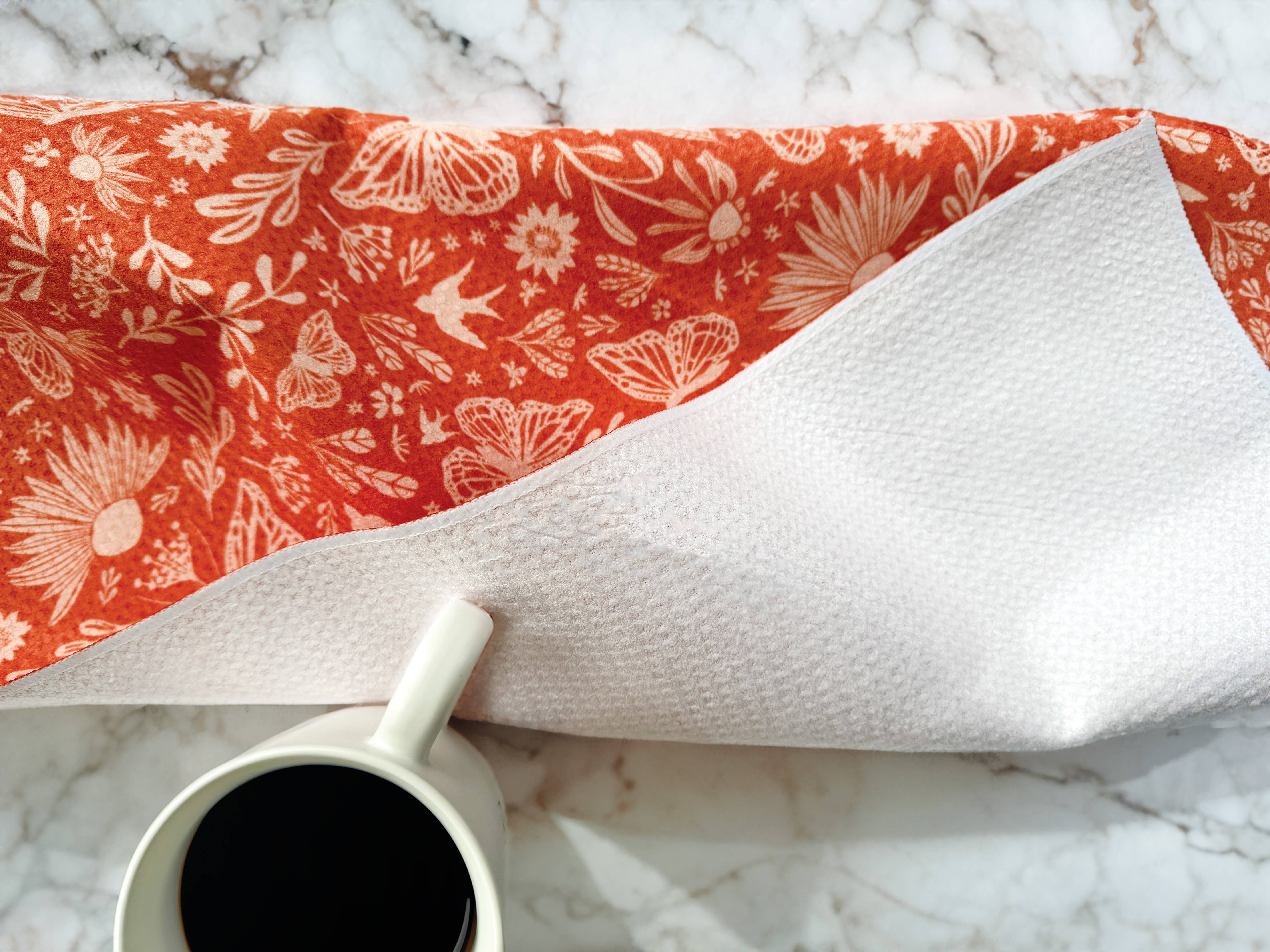 Joymark Studio - Wholesale Tea Towel - Mariposa Motif Small Butterflies Waffle Weave Tea Towel4