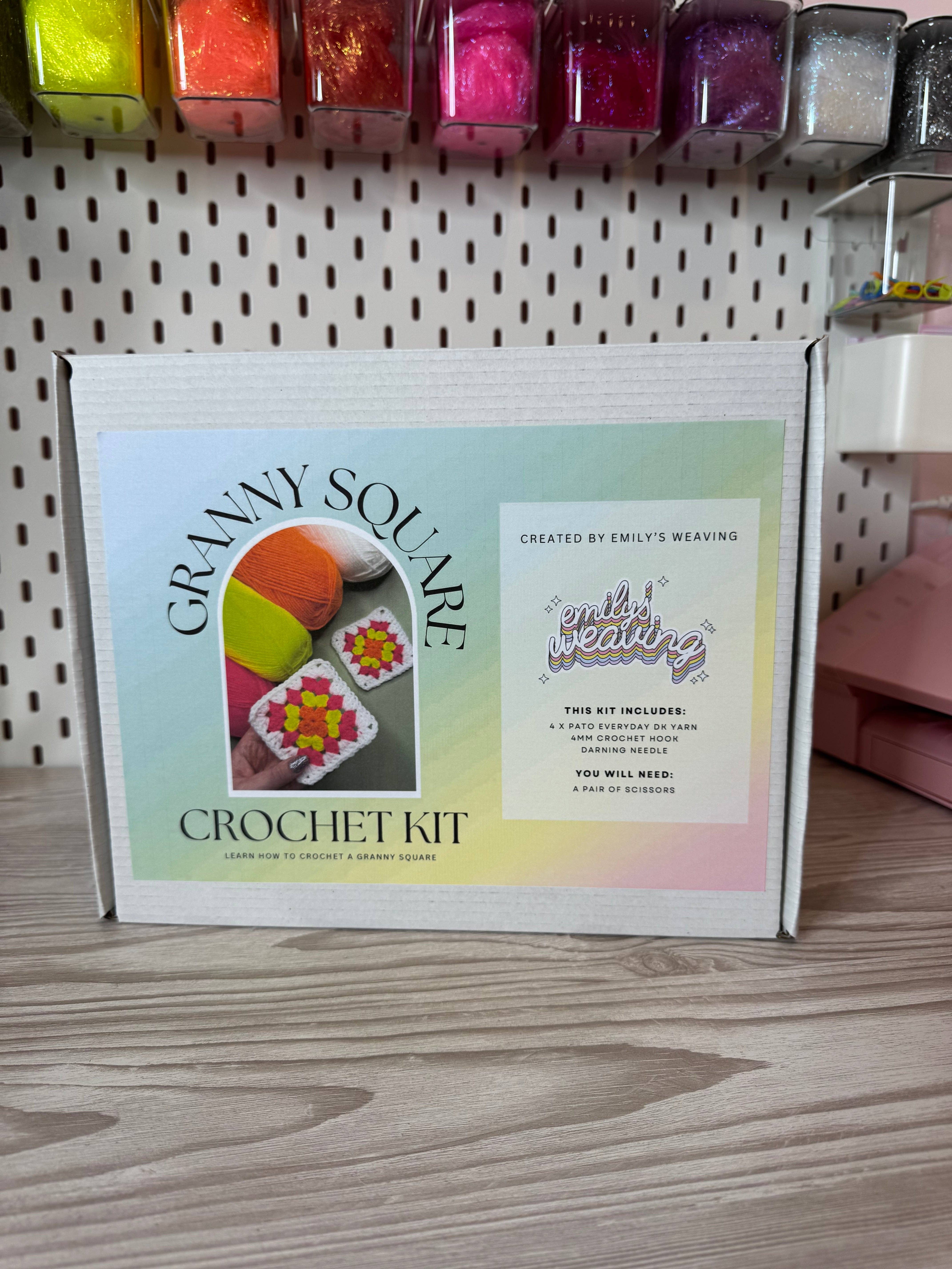 Emily's Weaving - Wholesale DIY Craft Kit - DIY Crochet Granny Square Craft Kit4