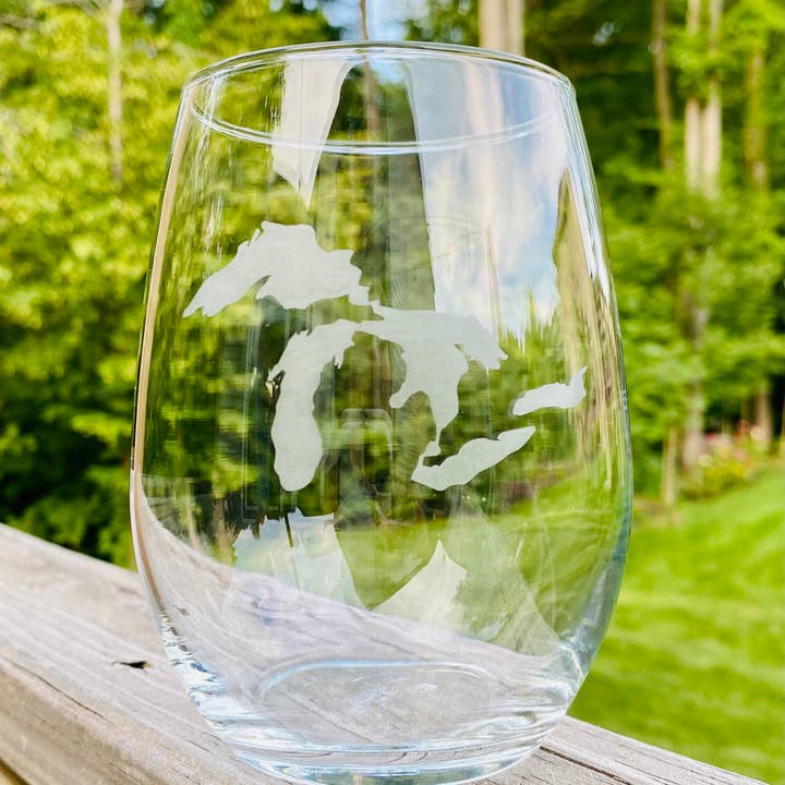 Salty Spouse Glassware - Vente Verres à vin - Verre à vin sans tige gravé à l'état personnalisé