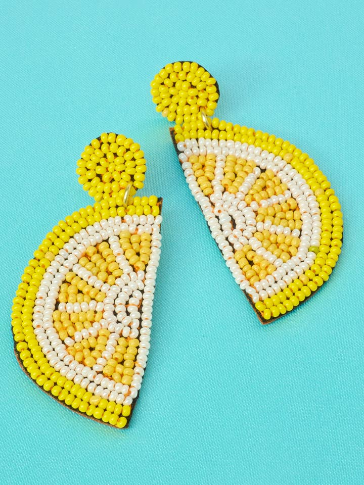 Lemon Bead Earrings for wholesale by Namaste