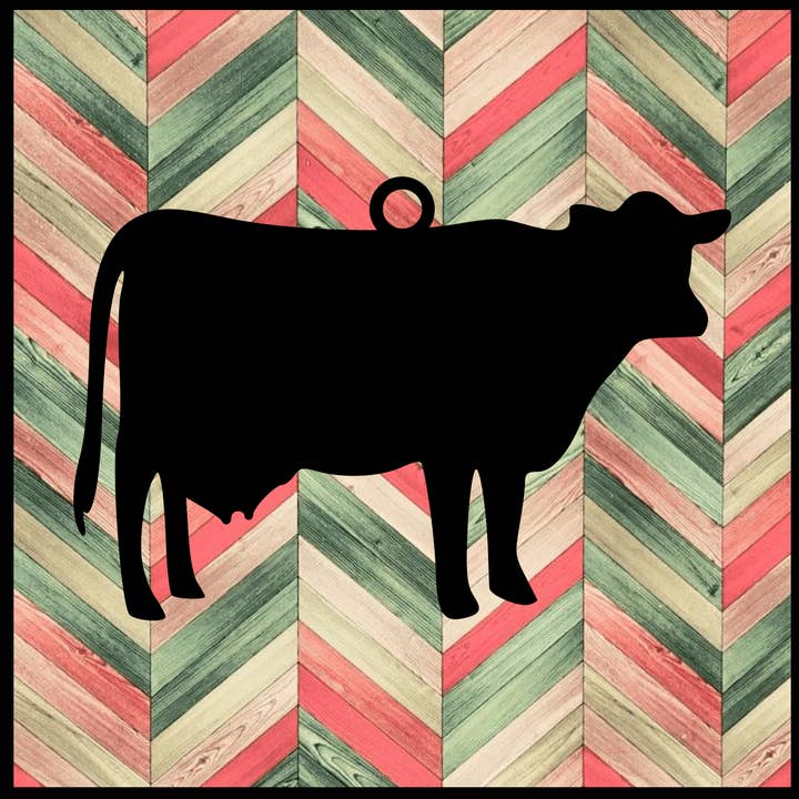 Ornamento Metal Vaca por atacado de Designed With Sparks