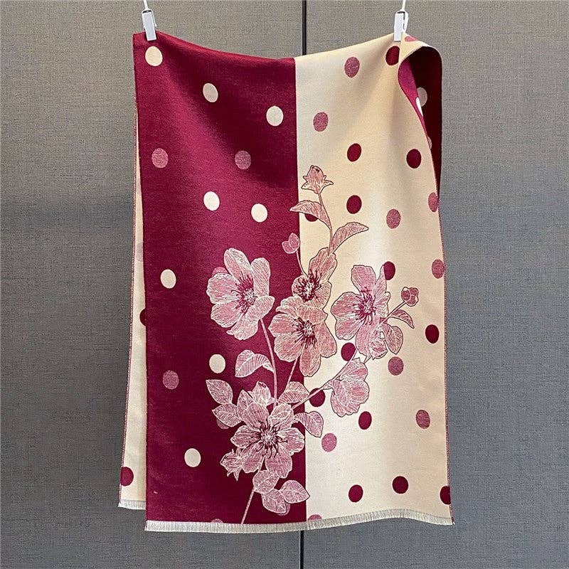 OceanusSwim – wholesale Scarf – Women's – Fashion Print Fringed Scarf3