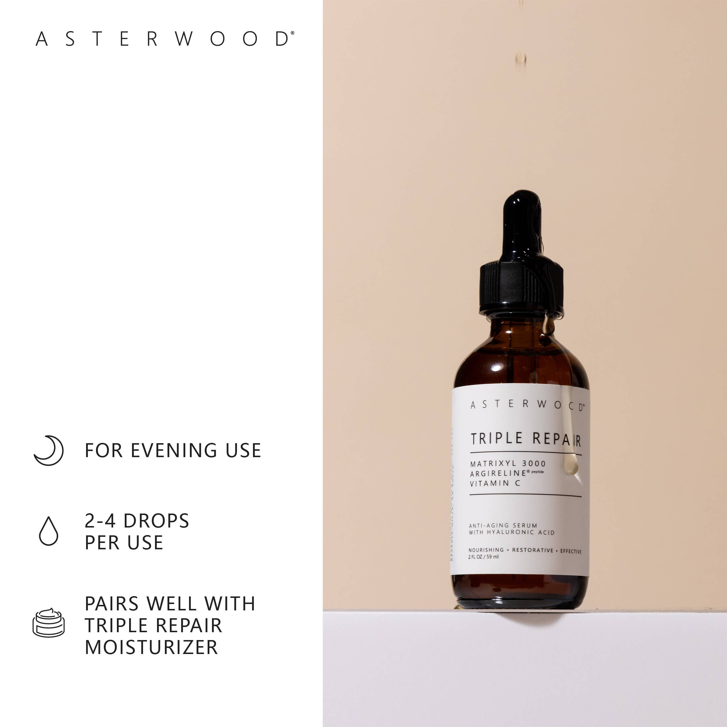 Asterwood - Wholesale Facial Serum/Concentrate - Triple Repair Matrixyl 3000 + Argireline + Vitamin C Serum5