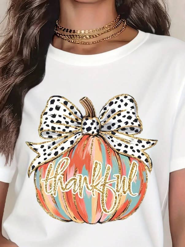 Thankful Pumpkin Tee for wholesale by Sunflower Designs
