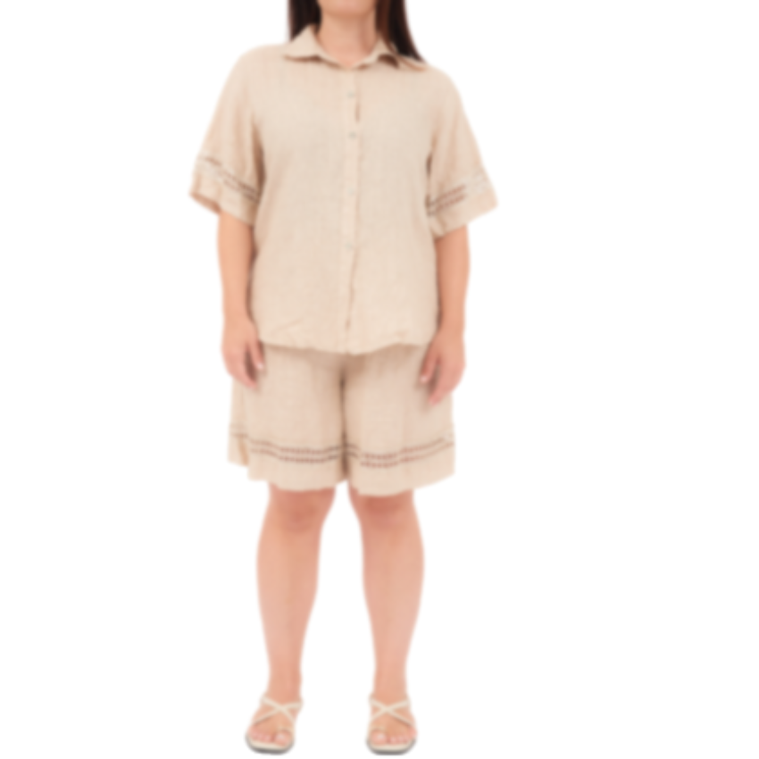 VeraMay – wholesale Lounge set – Women's – 6709/6713 Ecru Vera May Italian Linen Set 0