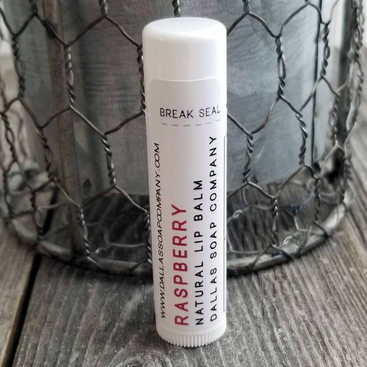 Raspberry Lip Balm for wholesale by Dallas Soap Company