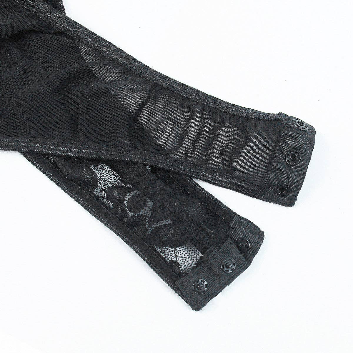 Sweetkama – Engroshandel Bodysuit undertøj - Dame – Bodysuit med blomsterblonder Gennemsigtig Teddy C800331