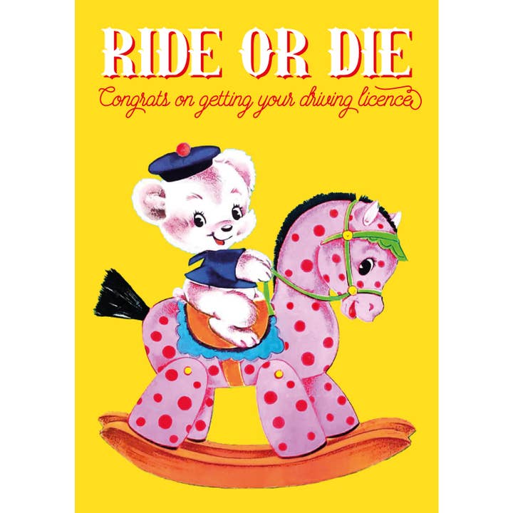 Carta de Condução Engraçada "Ride or Die" por atacado de Studio Inktvis