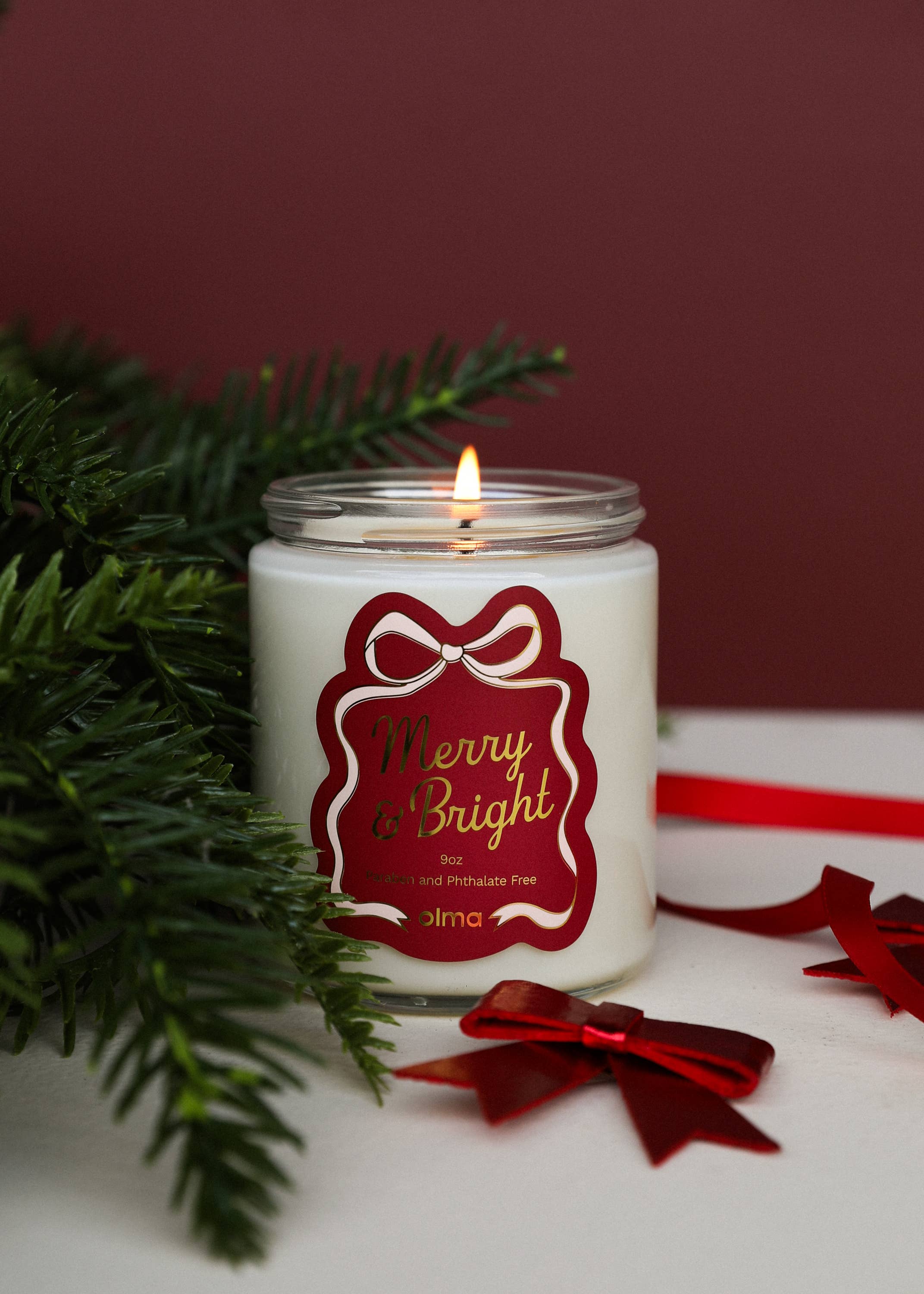 JaxKelly Candles - Wholesale Jar/Filled Candle - Merry & Bright - Holiday Christmas Candle - 9oz Clear 1