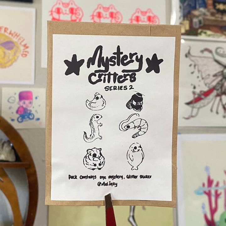 Mystery Glitter Sticker Series 2 - Cute Sticker for wholesale by Mal.inky