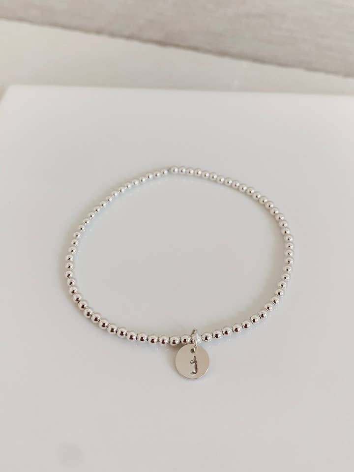 Pulseira de moeda inicial frisada por atacado de Simply Jules Jewelry