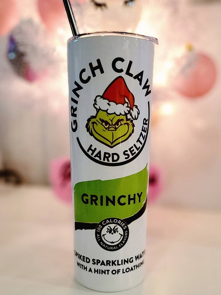 Grinch claw, grinch, sublimation tumblers, skinny tumbler, 20oz tumbler for wholesale by Boss Design Co Boutique