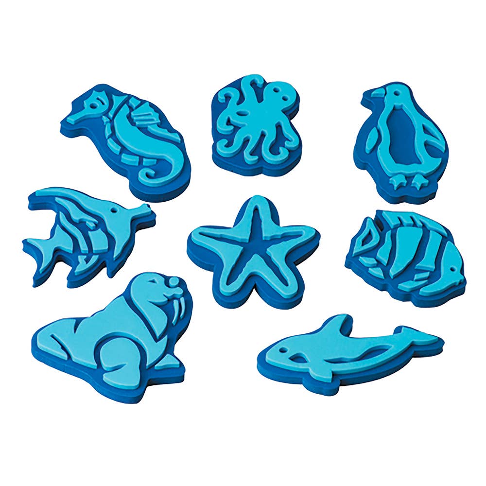 Cre8tive Minds - Wholesale Rubber/Decorative Stamp - Kids & Baby - 8 Piece Jumbo Ink Sea Life Stampers for Kids1