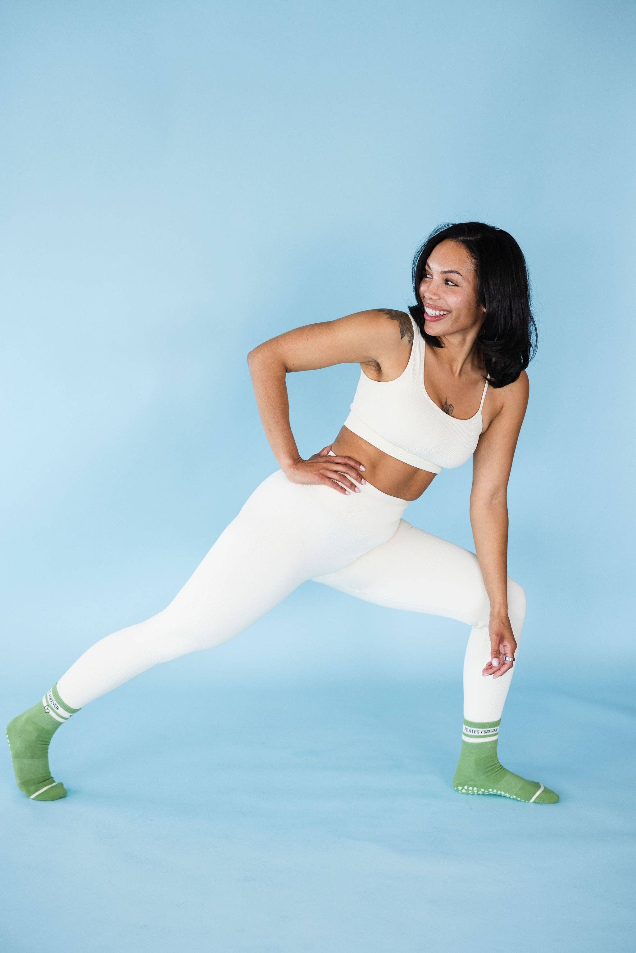 Pilates Honey - Wholesale Sokken - Dames - Pilates Forever Shorty Crew Grip Sok1