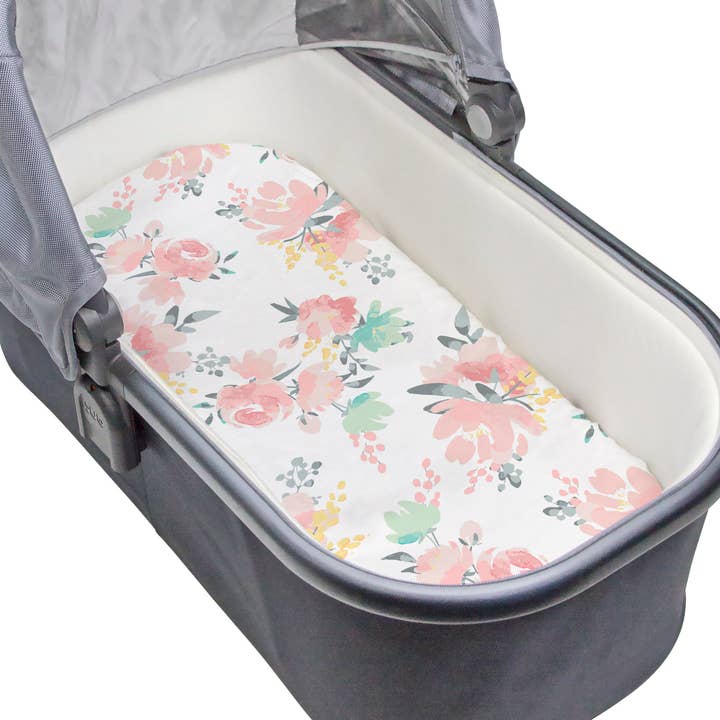 Sábana de capazo Dream Percal Bunny Grey para venta al por mayor de Kushies Baby