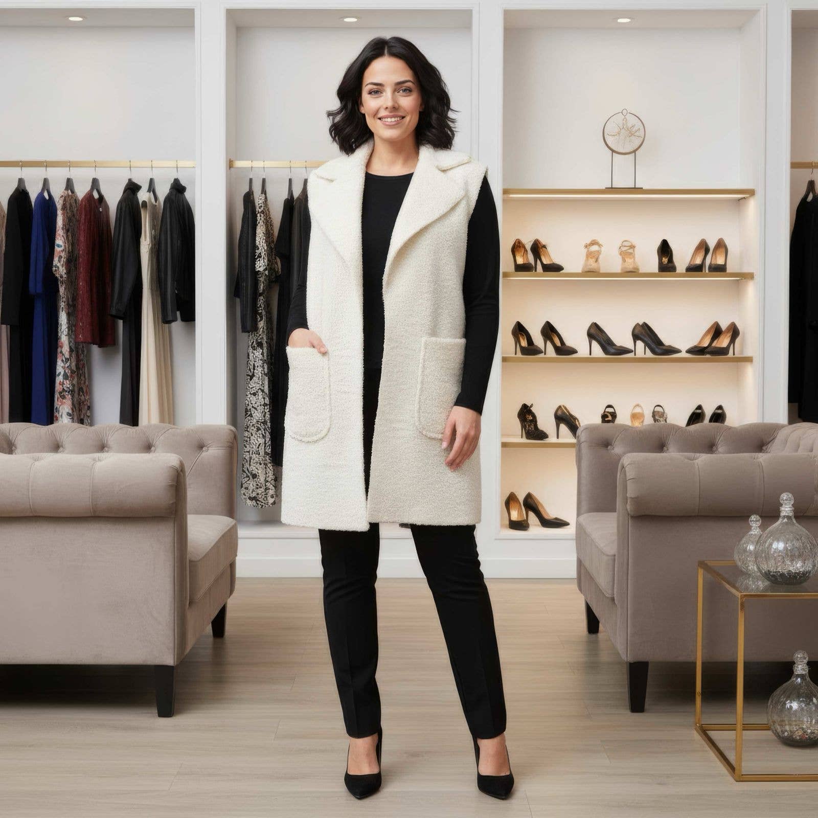 Kurt Muller – wholesale Rock - Dam – Boucle 2-fickors väst4