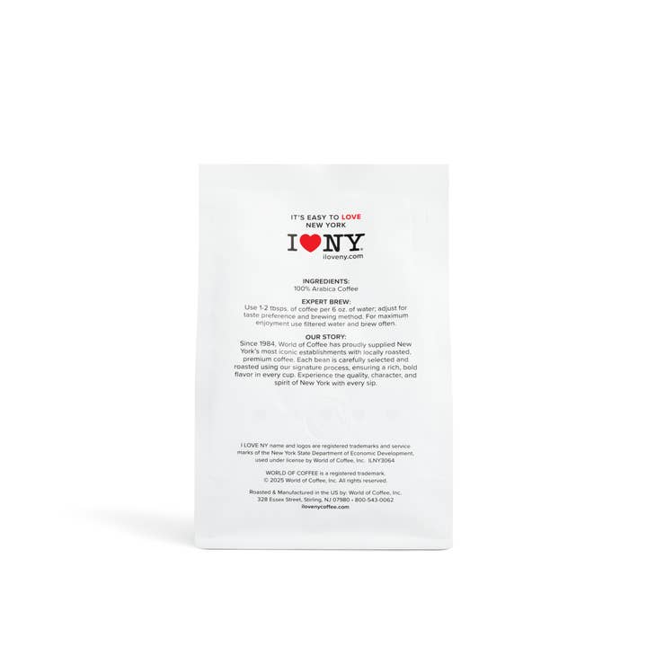 World of Coffee - Wholesale Ground Coffee - I LOVE NY Coffee - 10 oz Bag2