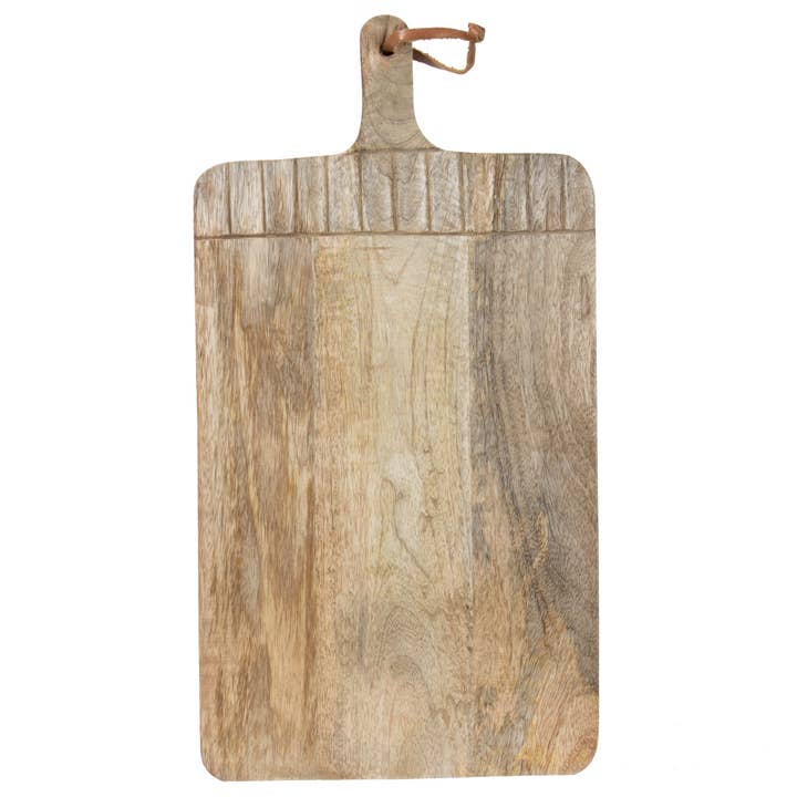 Foreside Home & Garden - Wholesale Cutting Board - Tall Rectangle Hand Carved Wood Serving Cutting Board3