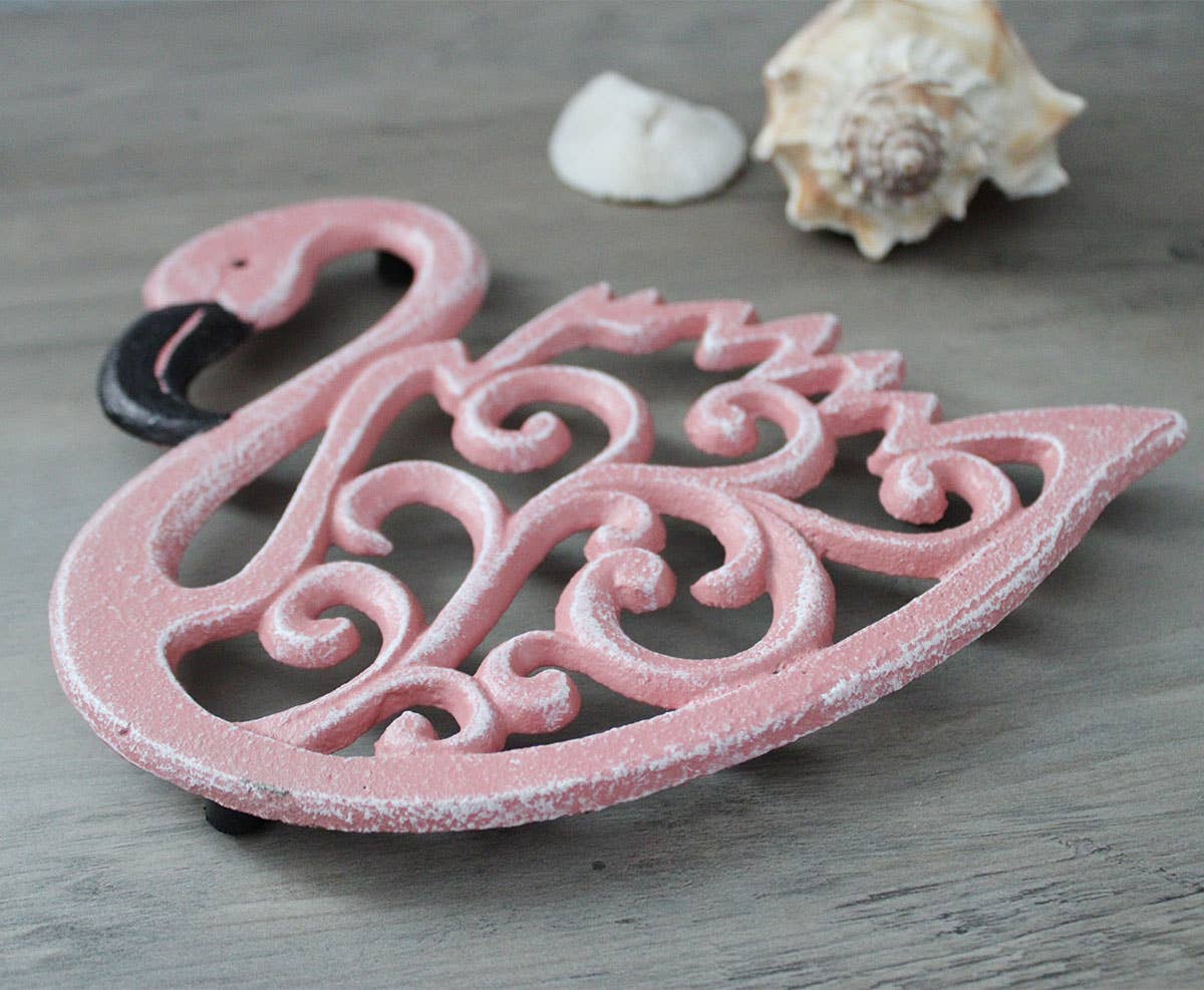 CB Home Collection - Wholesale Trivet - Pink Flamingo Cast Iron Trivet1