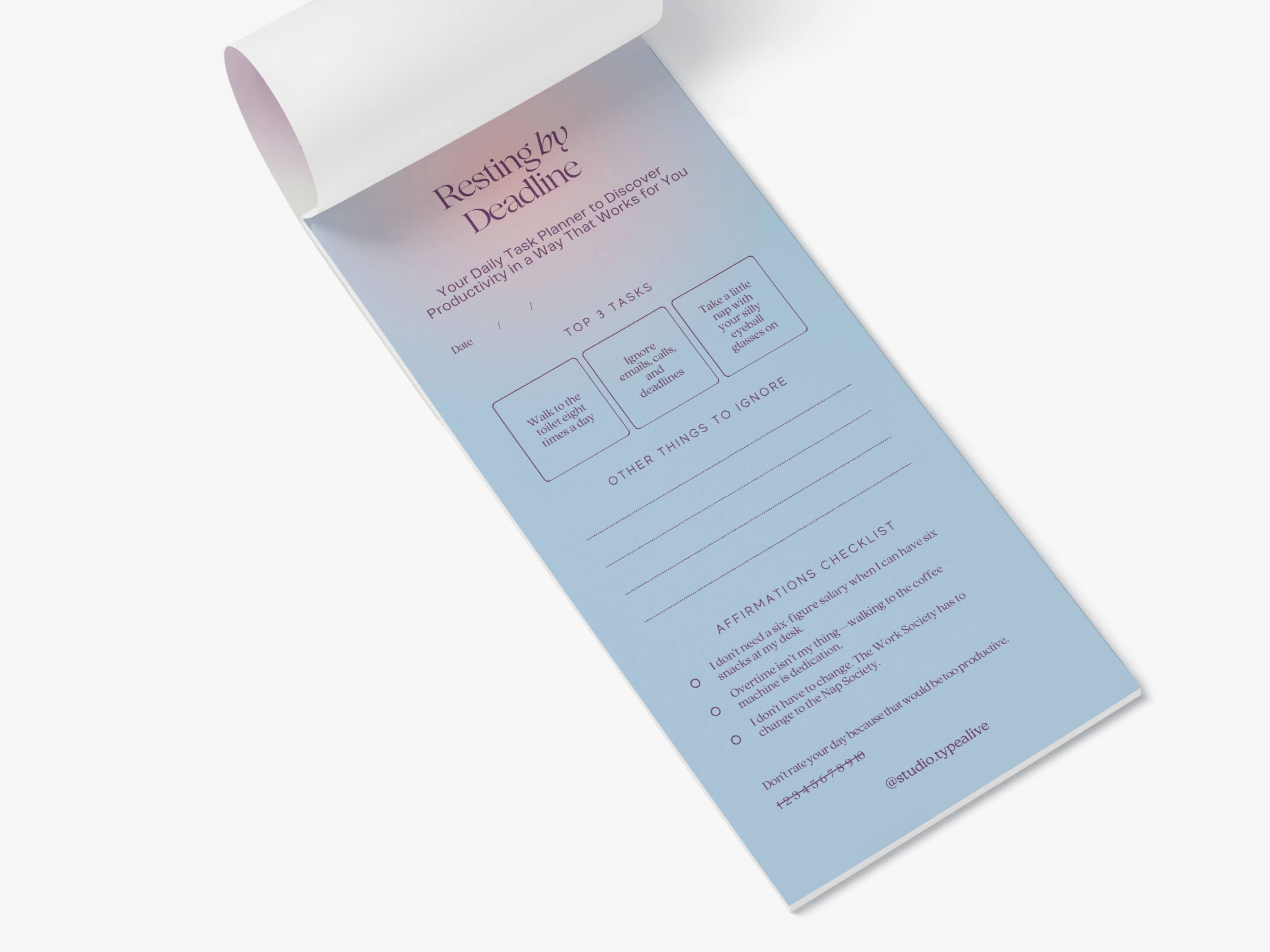 typealive - Wholesale Notepad - Notepad "narrow" / Resting4