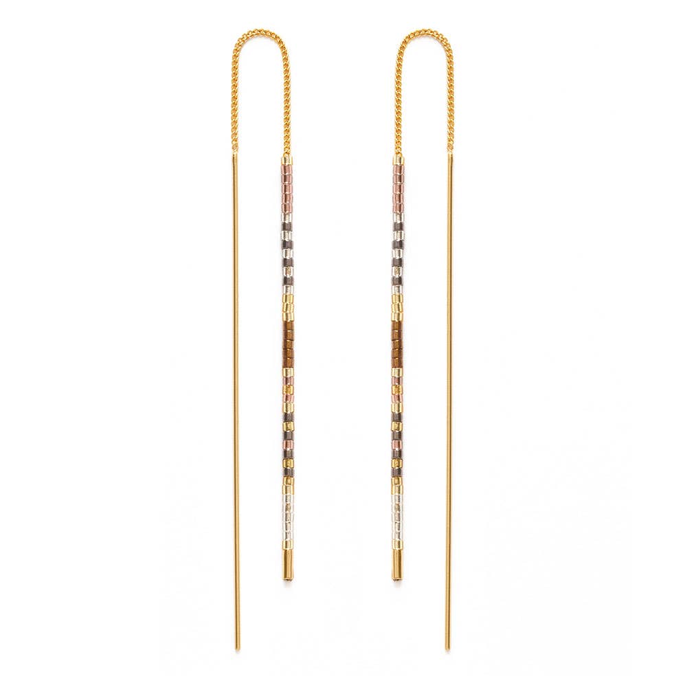 Amano Studio – wholesale Dangle earrings – Miyuki Seed Bead Threader Earrings0